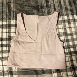 light purple crop top from rue 21